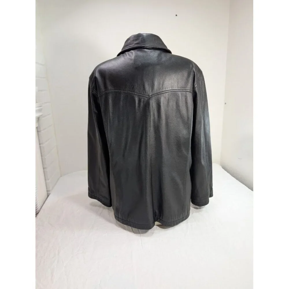 Wilsons Leather jacket women's size XL vintage 90s black moto - Picture 14 of 14